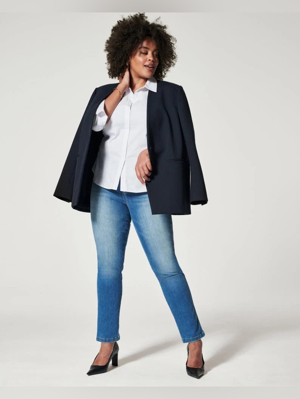 New SPANX Vintage Indigo Tummy Shaping Straight Leg TALL Jean 3x/Tall $128